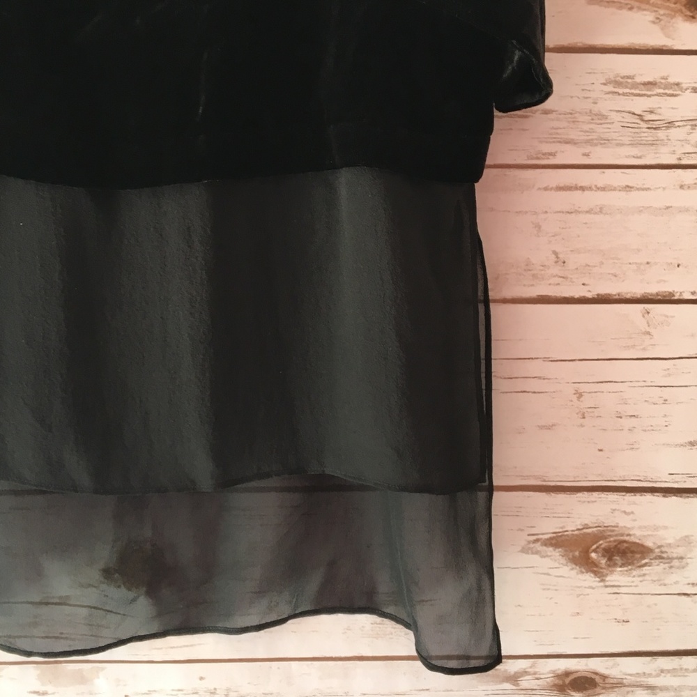 Eileen Fisher Black Velvet Bateau Top Size XS/TP - Picture 7 of 10